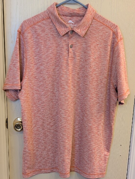 Tommy Bahama Other - Tommy Bahama Coral Polo Shirt Men XL Supima Cotton Blend Short Sleeve Heathered